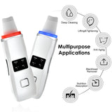 LED photon therapy ultrasonic ion acne removal blackhead acne rejuvenation cleansing facial massager