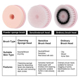 3 IN 1 Electric Facial Cleansing Brush Multifunctional Face Cleanser USB Rechargeable Massage Tool