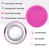 Multifunctional facial cleansing massage hot compress EMS Color Light Skin Rejuvenation Lifting Cleansing Brush
