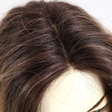 Brown Front Lace Wig French Wavy Lightweight Breathable Daily Lace Wigs